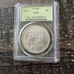 1oz Silver Coin 1985-O PCGS MS65