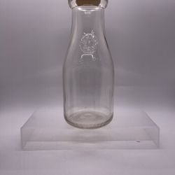 Antique Ricker’s Dairy One Pint Milk Glass Bottle