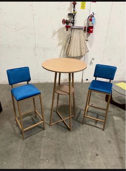 New 3 pcs Bar Table and Barstools Bar Chair Set