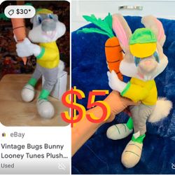 $5 large Vintage Bugs Bunny 🐰 looney tunes 21 inches tall in great condition
