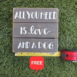FREE RUSTIC WOOD DECOR SIGN/SHELF SITTER 