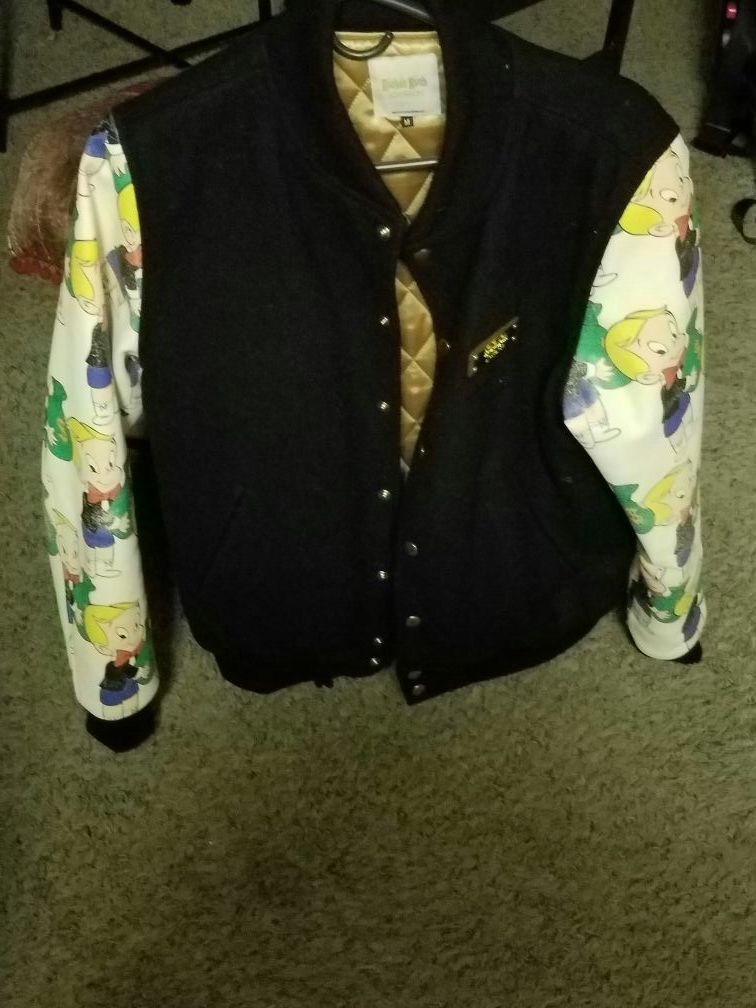 JoyRich black Richie Rich varsity jacket