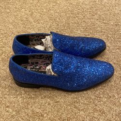 Royal Blue Sparkle Dress Shoes