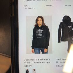 Jack Daniels Hoodie Size XL