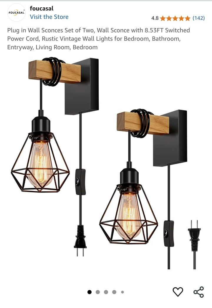 Wired Wall Sconce Farmhouse , Industrial Style