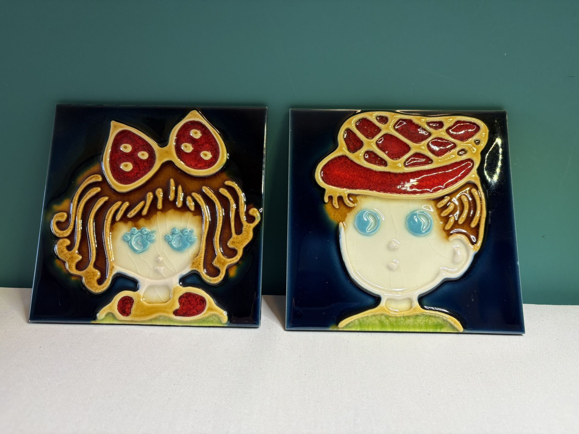 Vintage Handmade Ceramic Wall Tiles