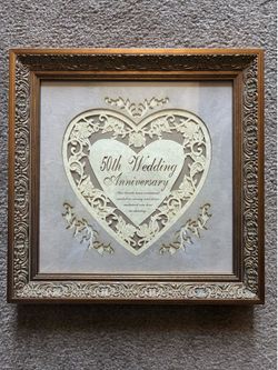 50th Anniversary Heart with Frame