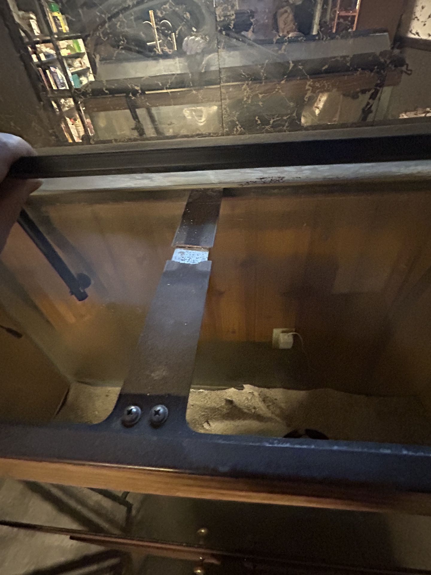 45 Gallon Fish Tank with Oak Stand