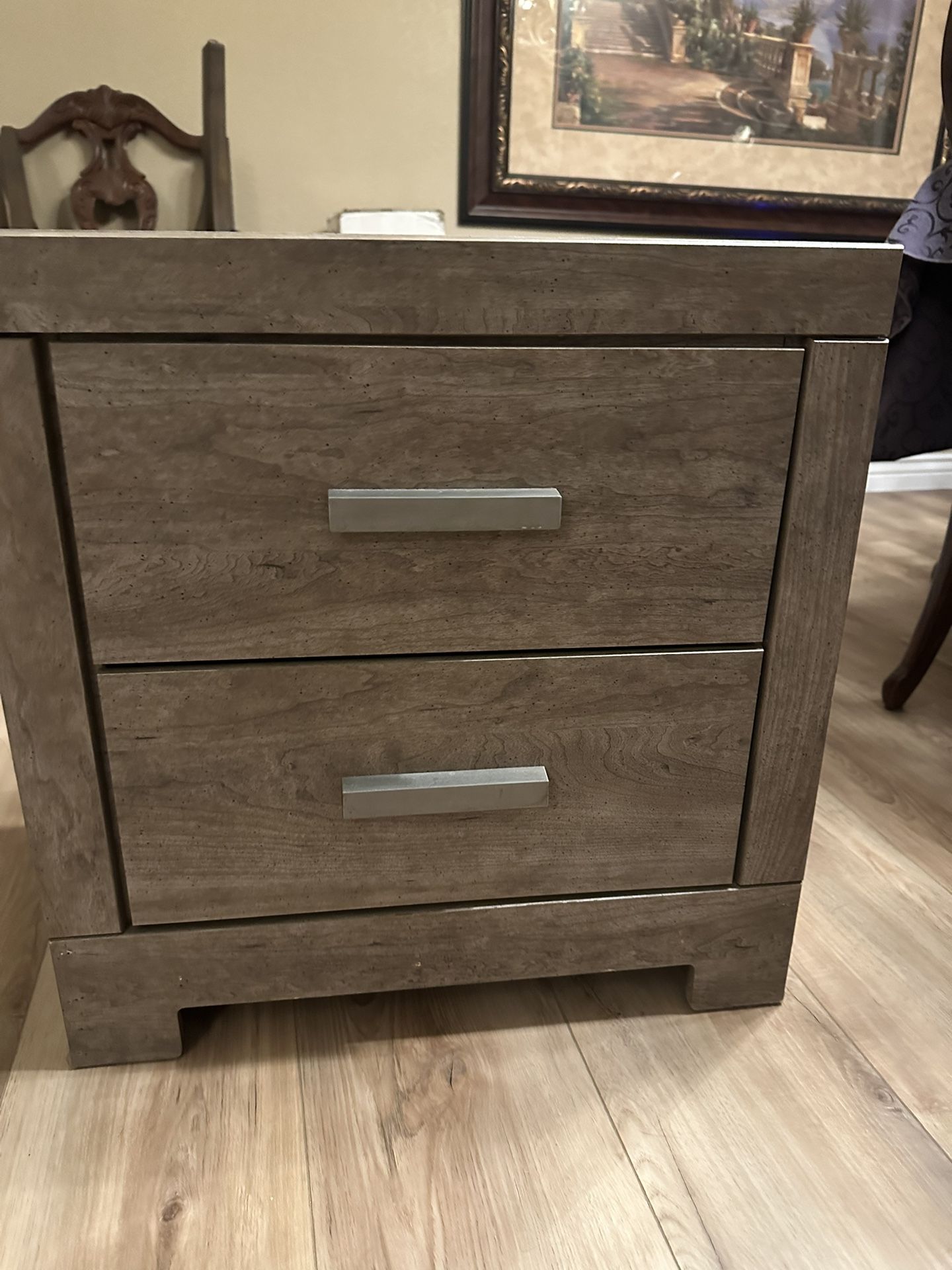 Ashley Furniture Grey Wood Nightstand
