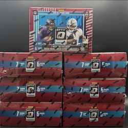 Lot of (7) 2025 Panini Donruss Optic Football Mega Box! Factory Sealed! DOWNTOWN!? UPTOWN!?         