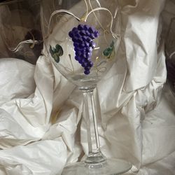 Hand Painted Wine Glasses