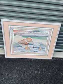 Paul Brent Framed Coastal Seashell Watercolor Print