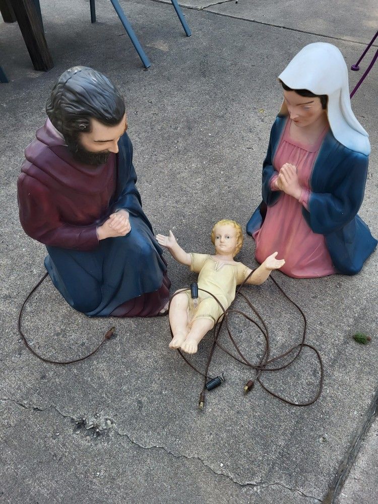 Vintage Mold-Craft Blow Mold Nativity Set