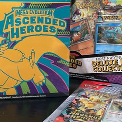 ascended heroes etbs, 2 pk larry, pin collection and mini tin display