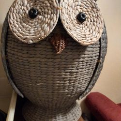 Wicker Owl Storage Unit W/Large Foam "Puzzle" Pieces
