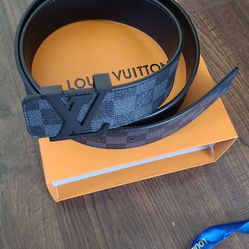 Louis Vuitton Belt Initiales Damier Graphite Black/Grey