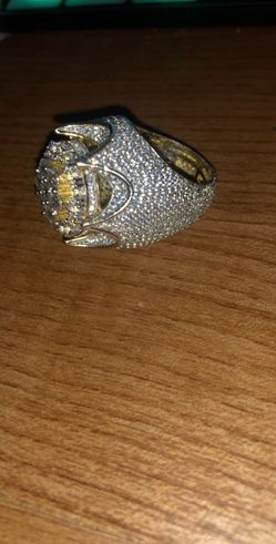 Iced Out Gold Ring