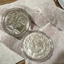 1 Troy Ounce .999 Fine Silver Shiba Inu DOGE Coin