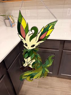 Leafeon acrylic stained glass