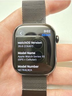 Apple Watch Series 10 46mm GPS + LTE Slate Titanium w/ Milanese Loop 64GB