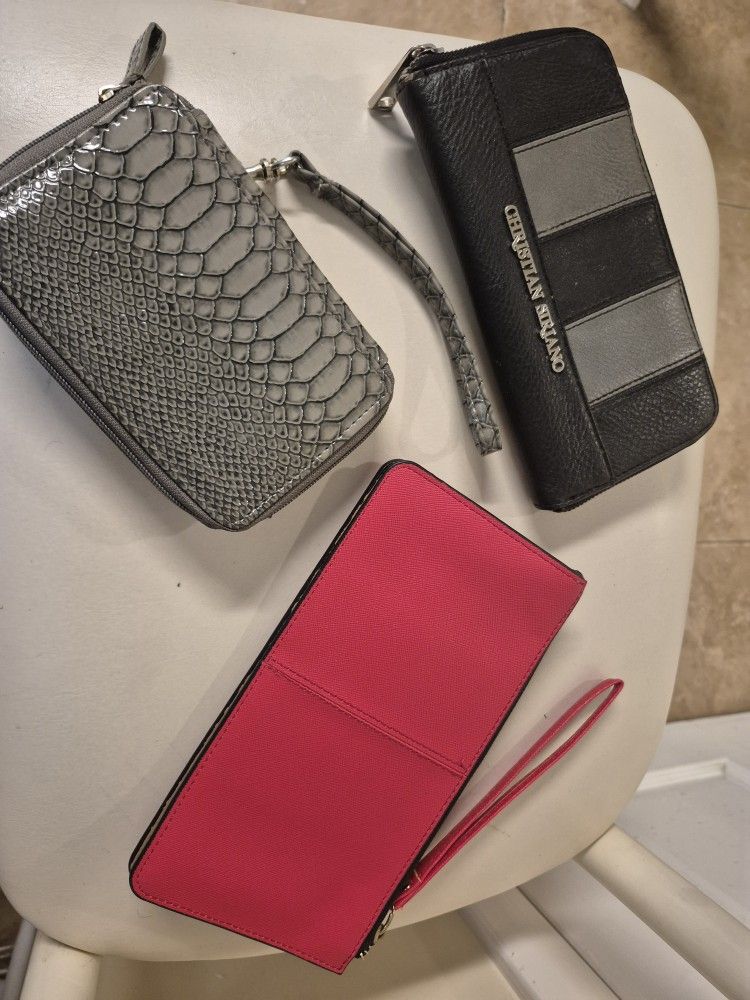 3 Wristlet Wallets - Womans