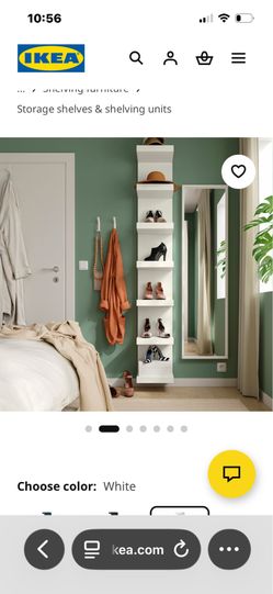 White shelves
