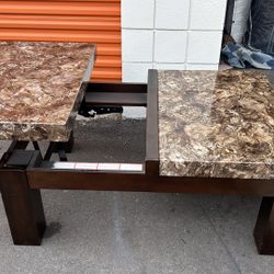 Ashley furniture marble-patterned lift-top coffee table with storage L47”*W32”*H19”(address in description  👇delivery 🚚 available within 15 miles wi