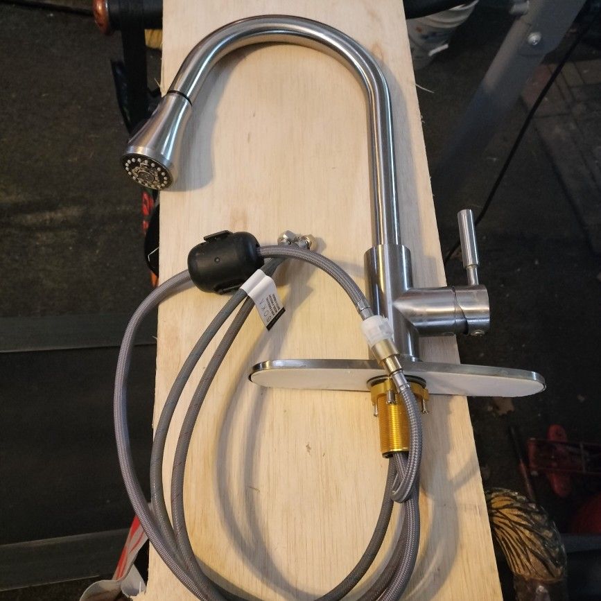 Brushed Nickel Gooseneck Faucet