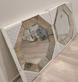New Set of 2 Parisian Home Decorative Mirrors 32 X 32 each