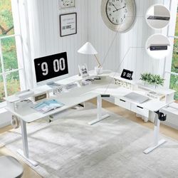 ❤️‍🔥 75 x 60 Inch L-Shaped Electric Standing Desk