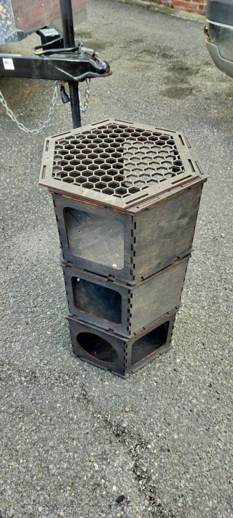 3 level Cat climber with crawl in cubbies