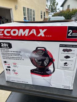 New Ecomax 20V Cordless 12" Hybrid Misting Fan (Open Box)