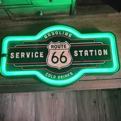 Route 66 Lighted Sign