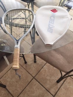 Ektelon brand racquet with cover
