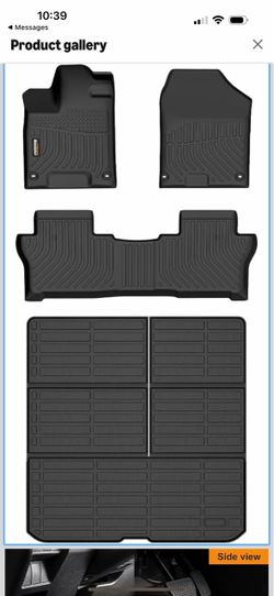 Binmotor Floor Mats & Cargo Liner for 2016-2022 Honda Pilot 7/8 Passenger Not for Elite, All Weather