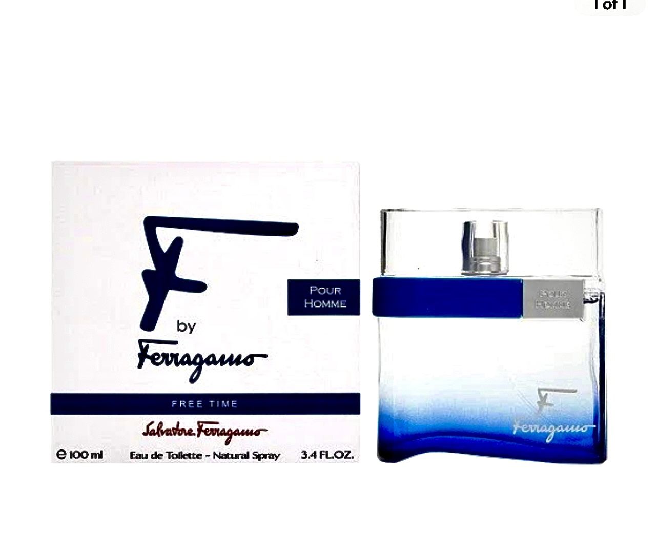 F by Ferragamo Free Time by Ferragamo Eau de Toilette Spray Men 3.4 FL/100ML New