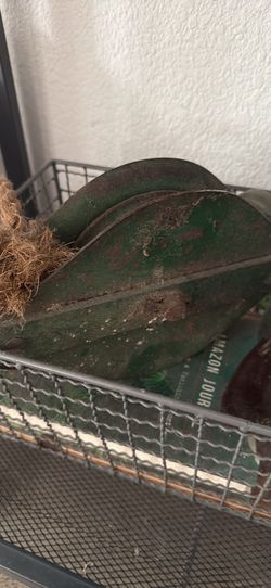 Antique green pulley