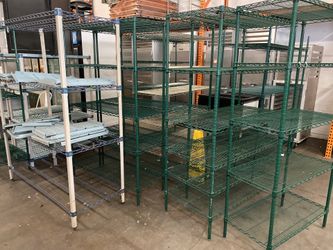 Assorted wire metro racks