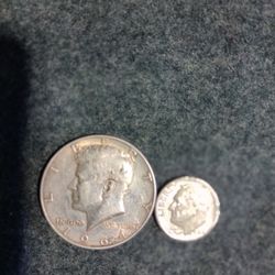 Kennedy - Roosevelt Coins 1964 Denver Minted 