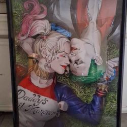 Joker/Harley Poster w/ frame