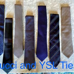 Gucci And YSL Silk Ties