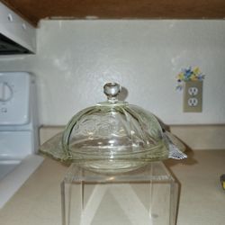 Vintage Indiana Glass Co, Recollection, Butter W/ Cover