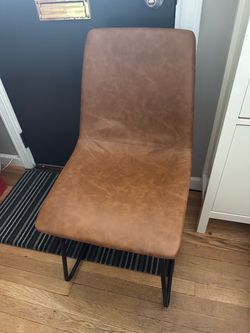 Brown Leather Accent Chair