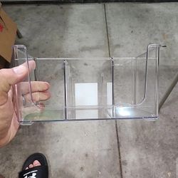  Storage Bins - Each bin has 3 Compartments - Clear/Stackable NEW