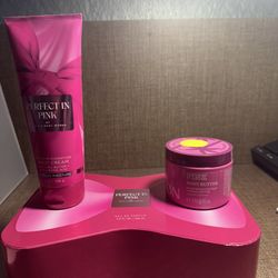 Bath & Body Works Perfect Pink Eau Parfun And Body Cream , Body Butter