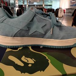 Bapes  Light Blue Suede 