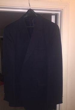 Dark blue suit coat 42 L