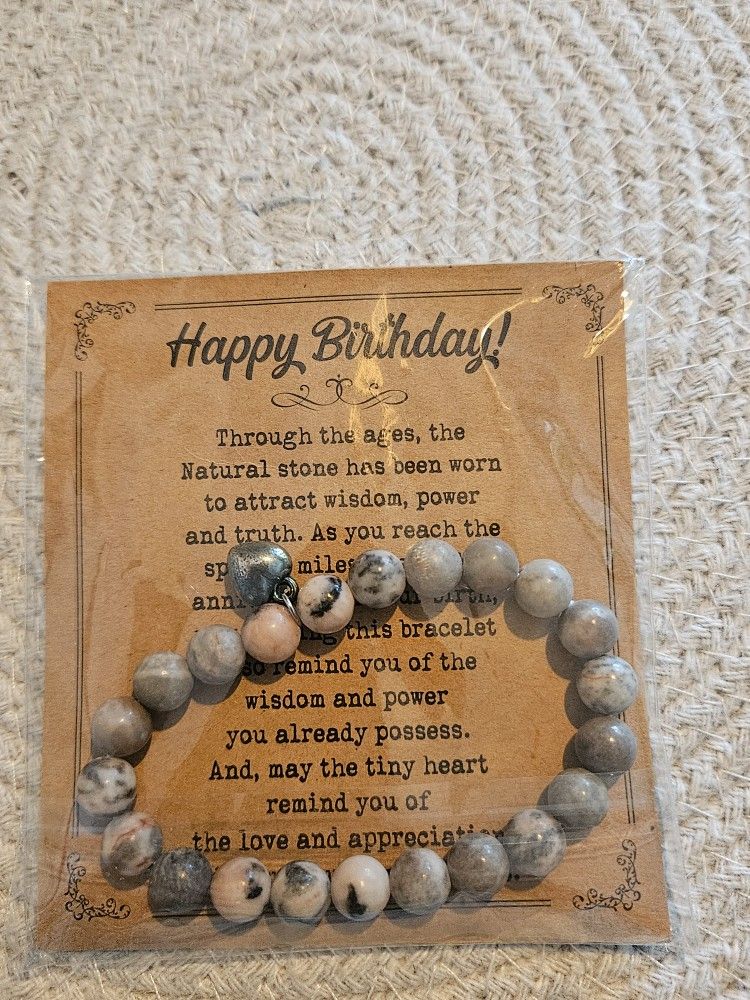 Natural stone birthday bracelet