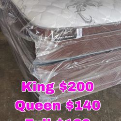 Mattress Pillow Top New 