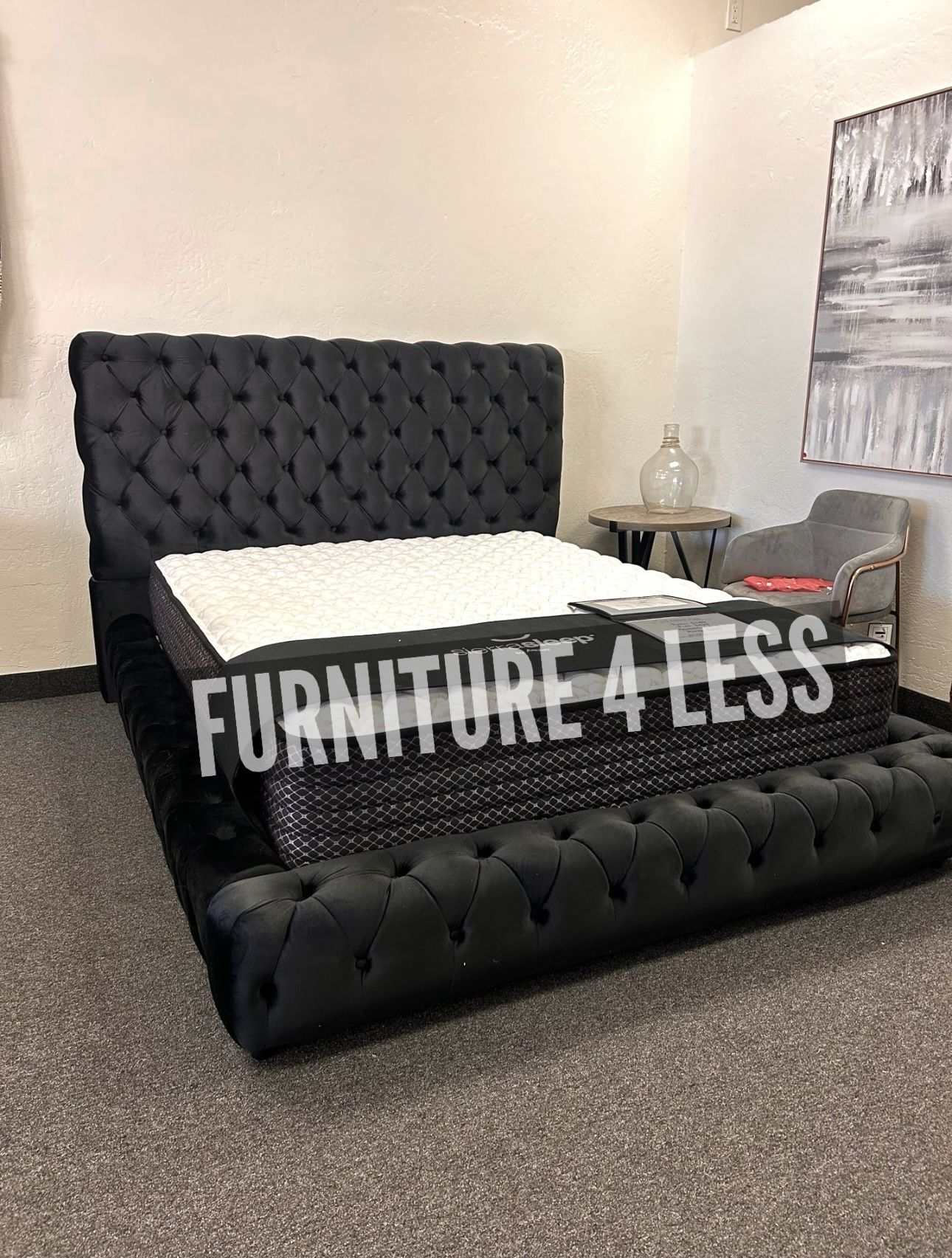 New Queen Bed Frame With Mattress 